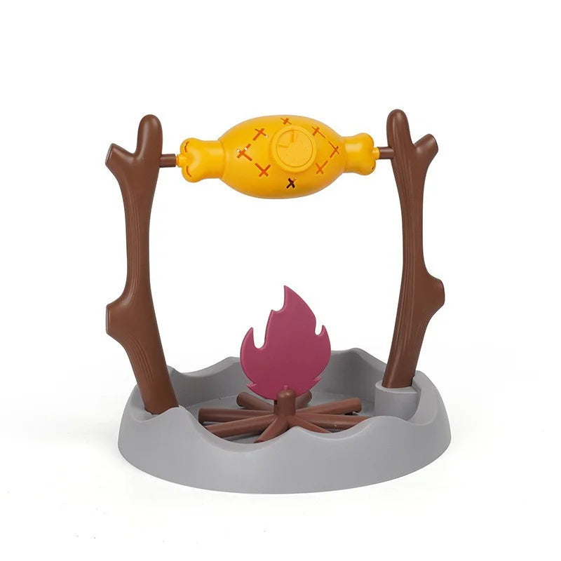 Cat Treat-Dispensing Slow Puzzle Feeder Bowls,Unique Rotatable Roast and Flame,Cognitive Training Game Toys for Indoor Pet