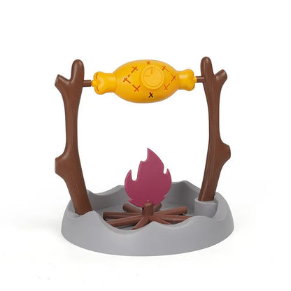 Cat Treat-Dispensing Slow Puzzle Feeder Bowls,Unique Rotatable Roast and Flame,Cognitive Training Game Toys for Indoor Pet