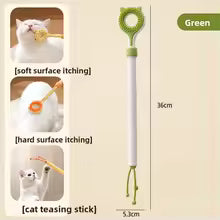 2 In 1 Retractable Cat Teaser Wand Double Sided Massager