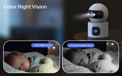 Lenovo 4K IP Camera 5G WiFi Dual Lens Smart Home Auto Tracking CCTV Camera Wireless Surveillance Camera Security Baby Monitor